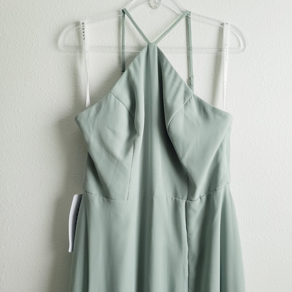 Azazie Bailey Agave Bridesmaid Dress New With Tags - Picture 3 of 10